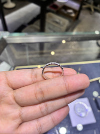 For Marilyn and Jeylin Rios 18k white gold band with 0.658ct diamonds