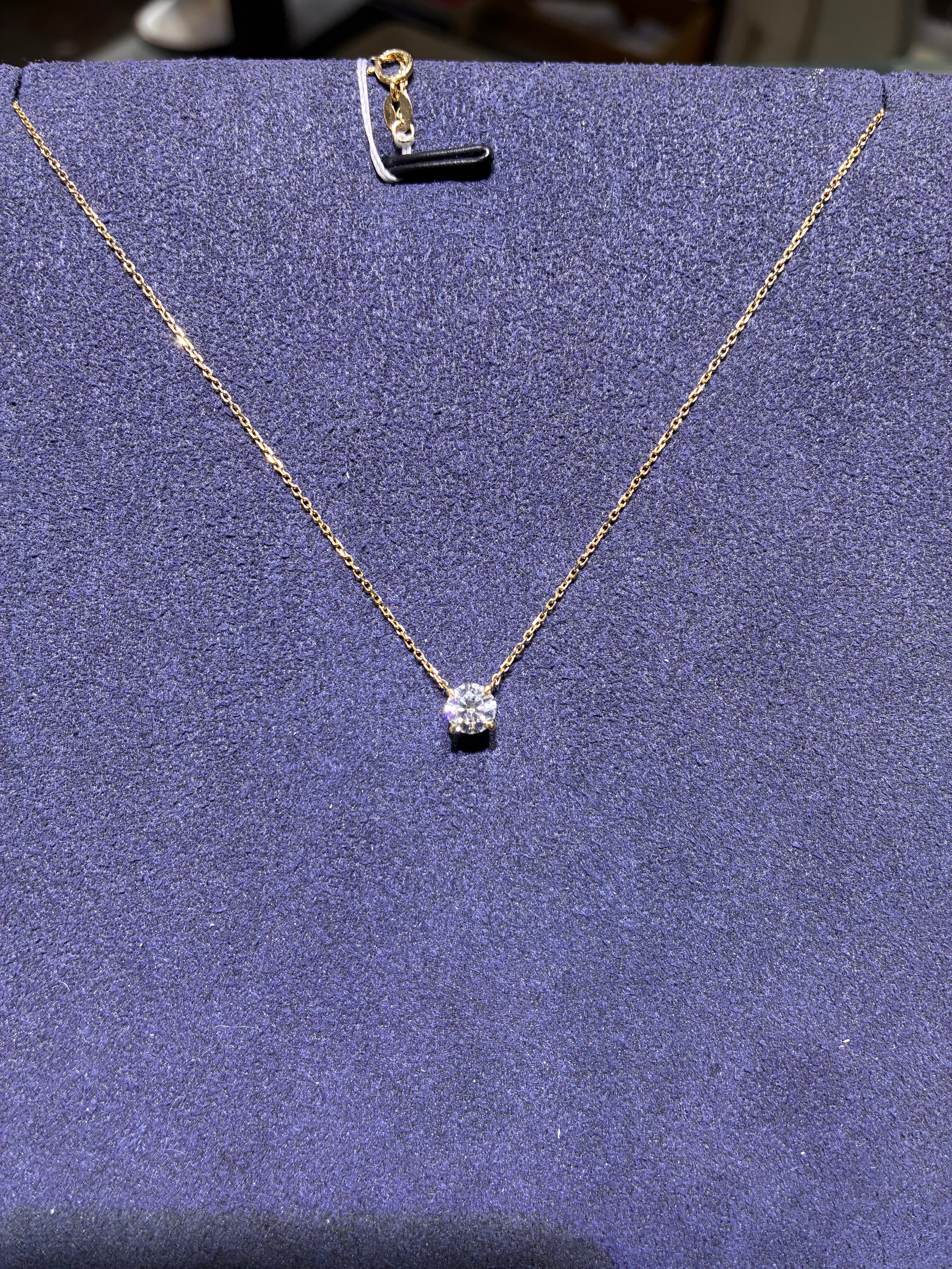 For Lorena 18k yellow gold necklace with 0.25ct diamond(custom made)