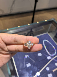 For Manny 14k yellow gold ring with 3.030ct main diamond