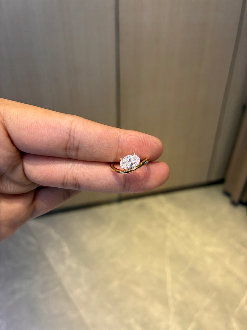 Deposit For Michelle 18k yellow gold ring (Pear cut D VVS2 1ct)