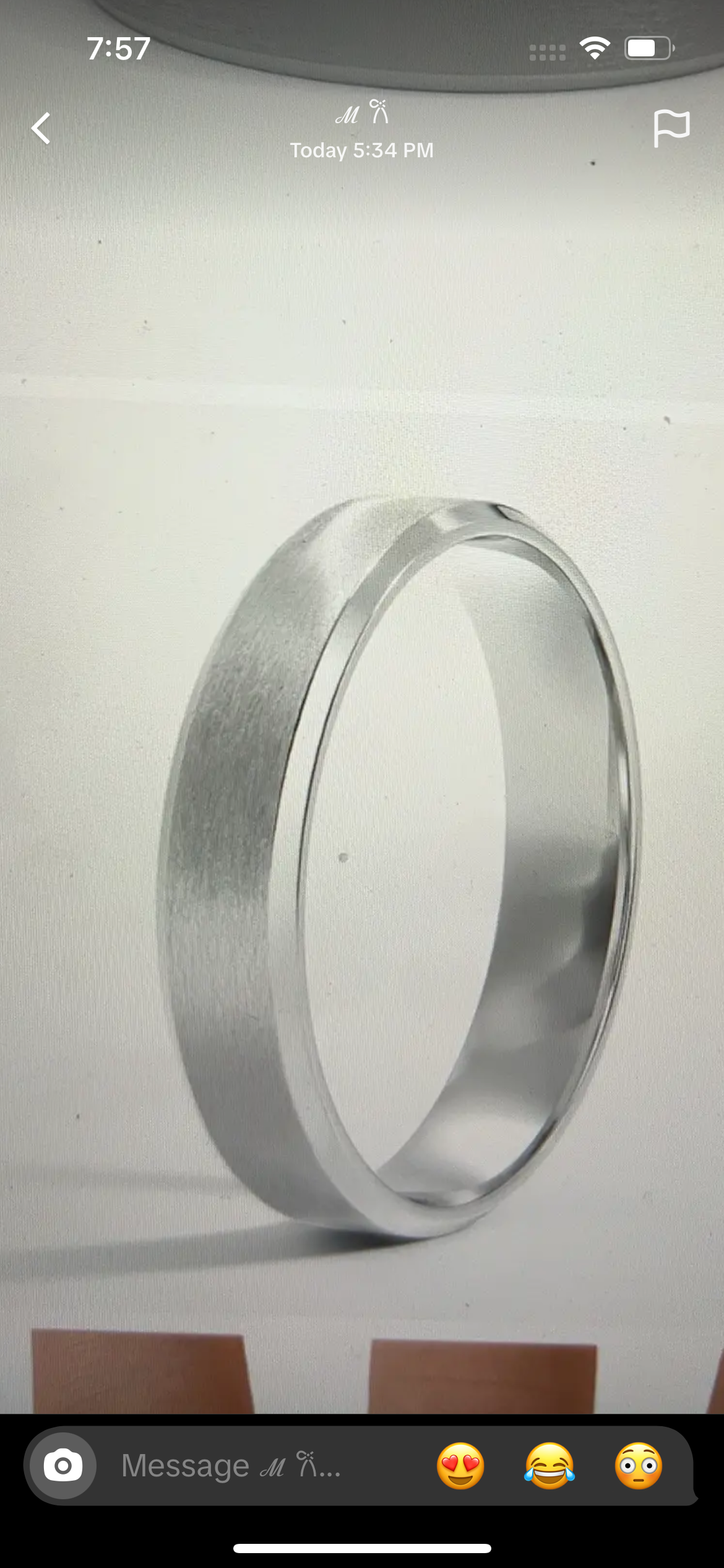 Deposit For M man ring platinum 4.5mm customize