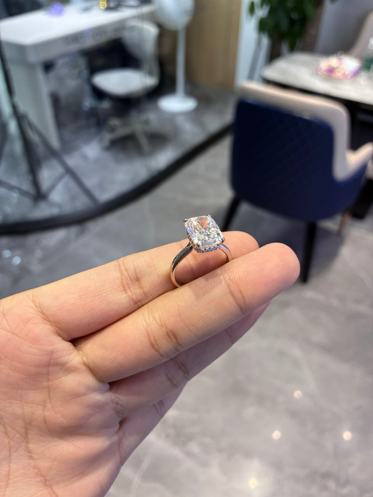 Deposit For Kassandra 14k white gold ring with 5ct pink diamond