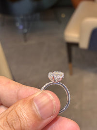 for deandrealloyd （14k white gold 3.02ct Radiant ring）