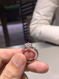for Diva Dou （18k white gold 1ct Princess ring）