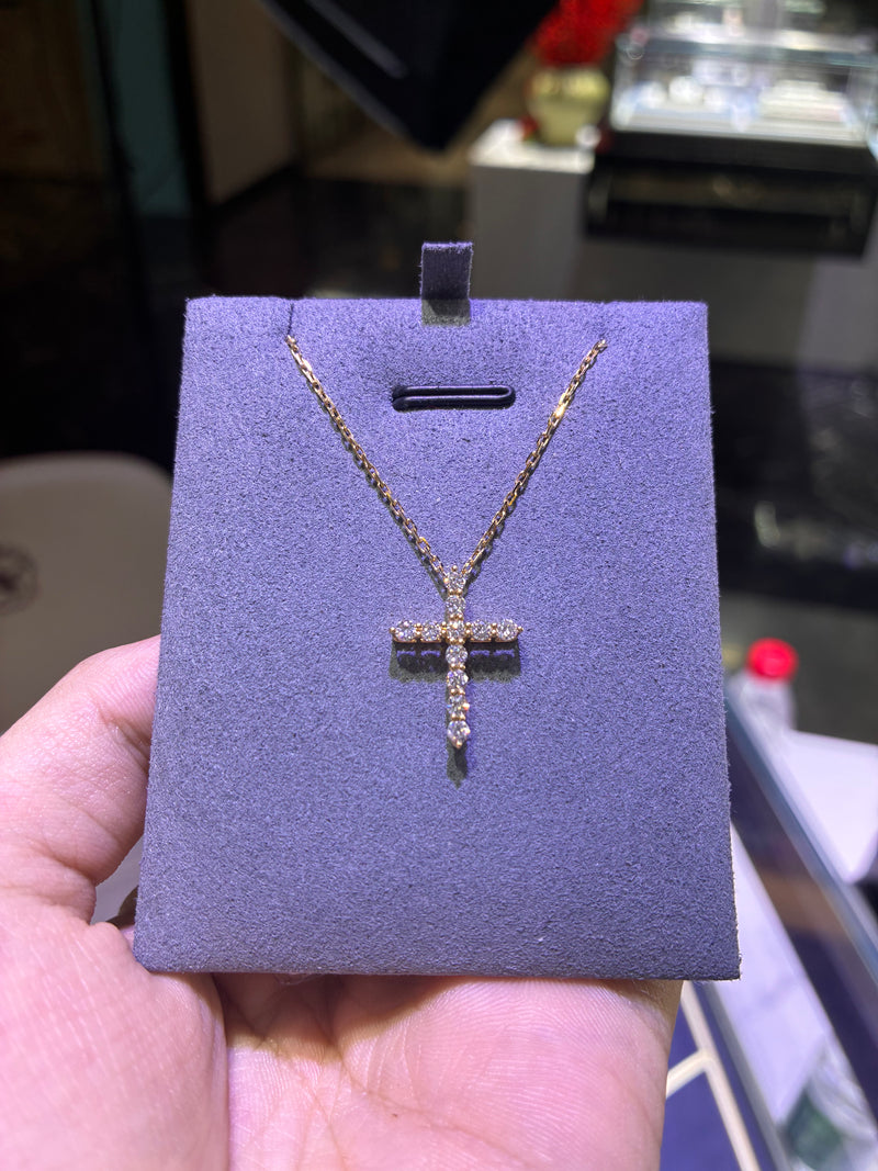 For BTS Love 18k yellow gold Cross necklace (with GiL)