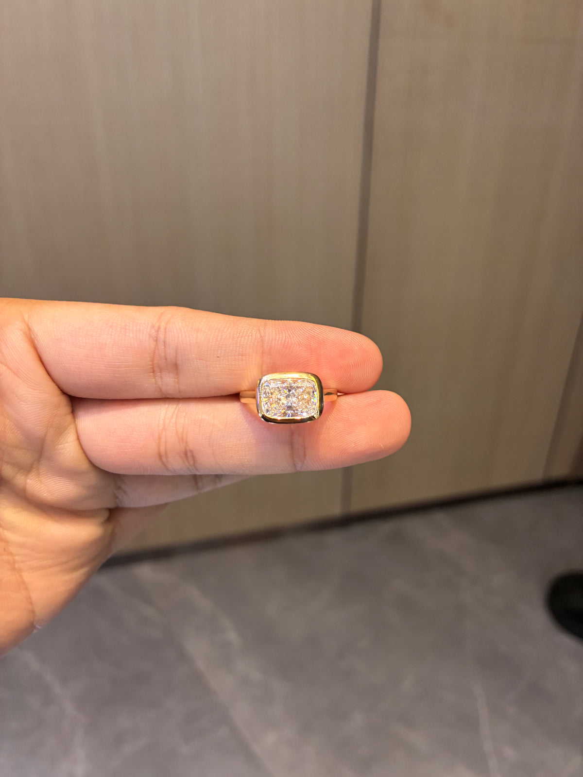 For Cookie09 14k yellow gold ring with 3.020ct diamond