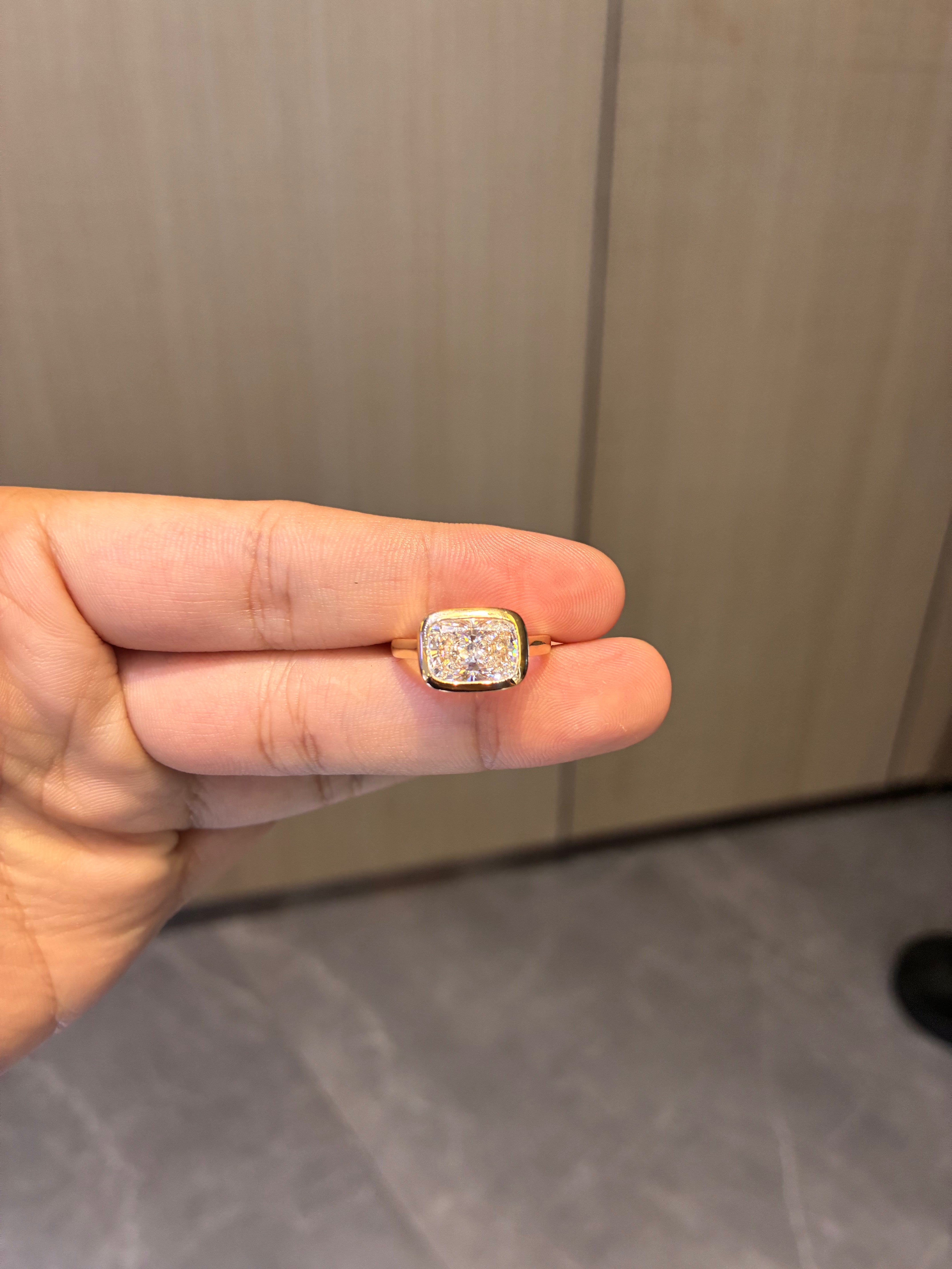 For Cookie09 14k yellow gold ring with 3.020ct diamond