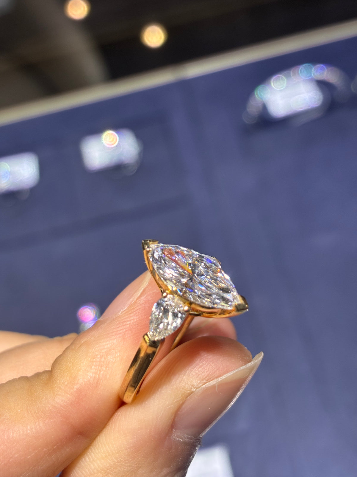 For Tahndrea0427 (Marquise cut, 2.01 carat, E color, VS1 clarity, set in 14K gold )
