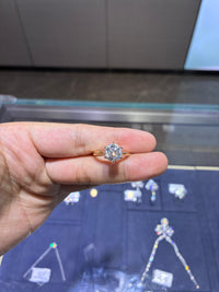 For Missy Keen 14k yellow gold ring with 3ct D vs1 diamond