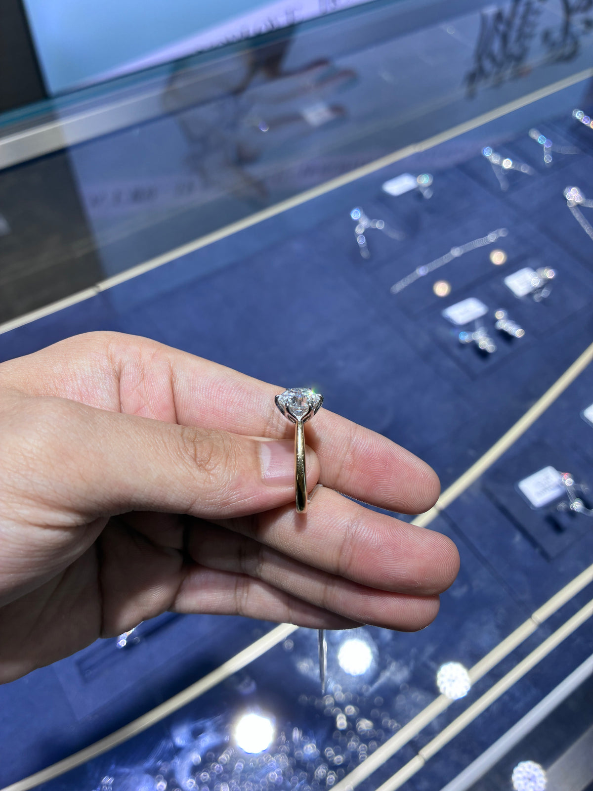For Missy Keen 14k yellow gold ring with 3ct D vs1 diamond