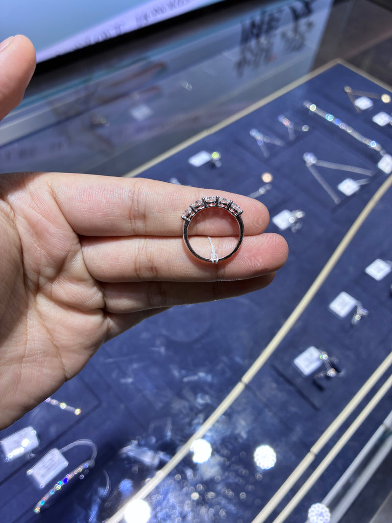For Teq 14k white gold band with 2.1ct brilliant diamonds