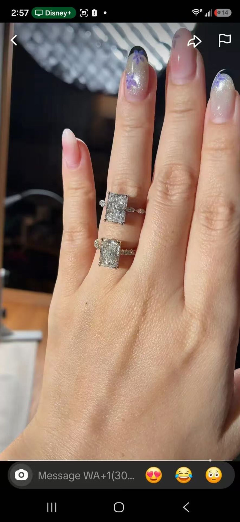 For Adri 50% retainer//Radiant
Cut Pavé Band Solitaire
Diamond Ring//14K Solid Yellow
Gold//3.050ct Radiant cut center stone//E/VS1//36 stones for total 0.471ct//US Size 6//
Radiant Cut Bubble Band
Solitaire Diamond Ring//14K
Solid Yellow Gold//3ct Radian