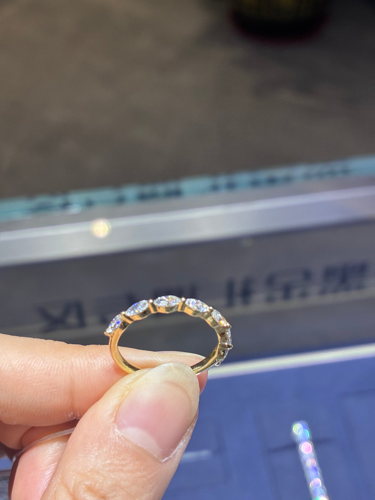 For Alora_Boo(14K band with 0.518 ct marquise diamonds）
