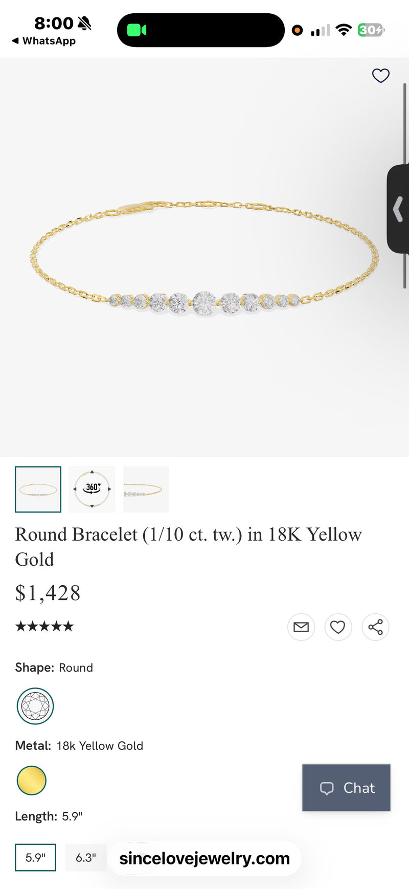 Deposit For Sherry’s Baby 18k yellow gold bracelet