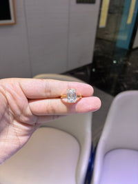For Jade 18k white gold ring with 5ct E vs1 diamond
