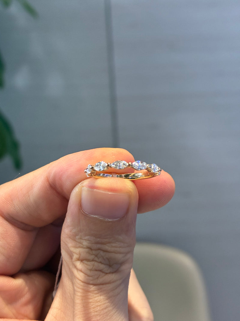 For Traci Marquis half eternity bubble band 0.64 total carats 7 pieces in 14k yellow gold