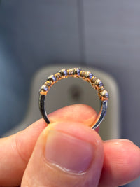 For Amy 1.349 oval bezel half eternity in 7 pieces D-E/VVS-VS in 14k yellow gold