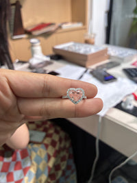 For Dani 18k white gold ring with 2.670ct pink diamond