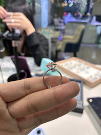 For Dani 18k white gold ring with 2.670ct pink diamond