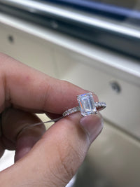 For TANYN （2ct Emerald cut D/vvs2 18k white gold）