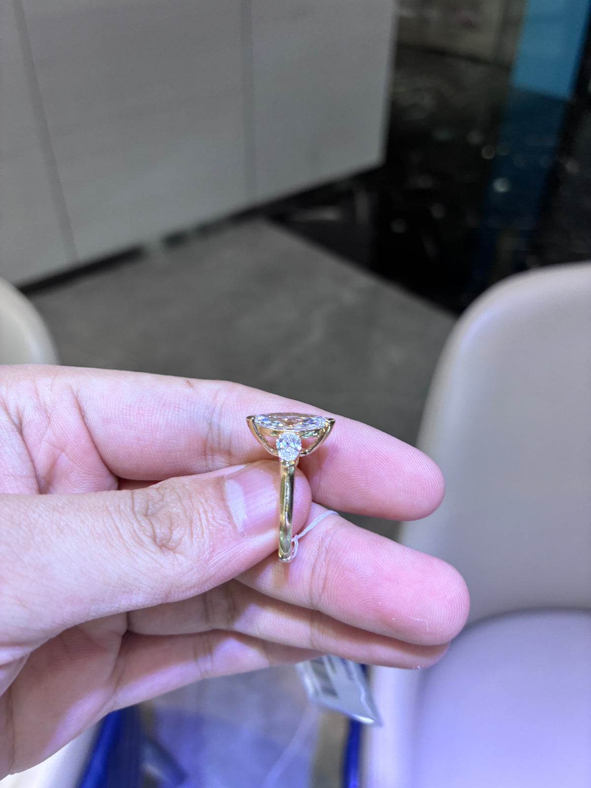 remaining balance For justrich22 14k yellow gold ring with 2ct E VS1 marquise diamond ring Engraving 4/27/12-“Forever”