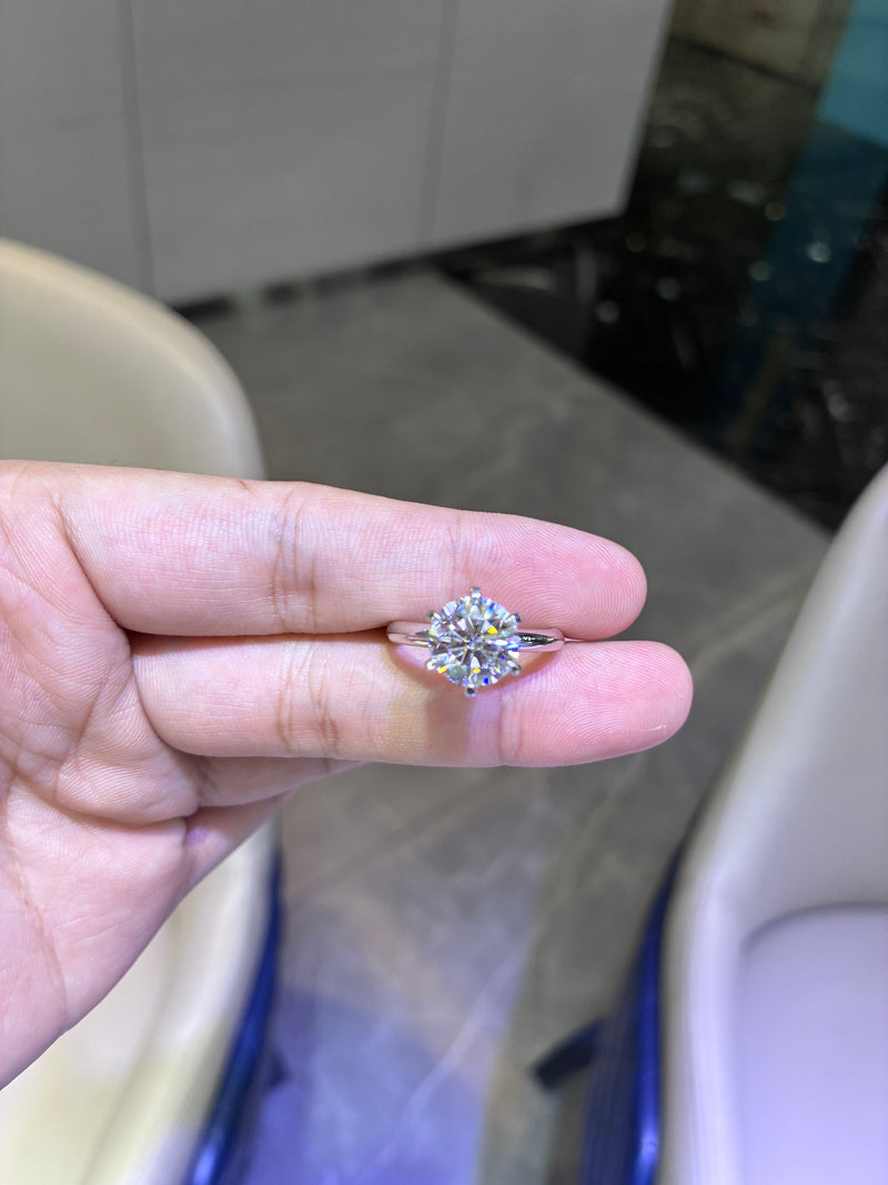 For dkny platinum ring with 3ct D VS1 diamond