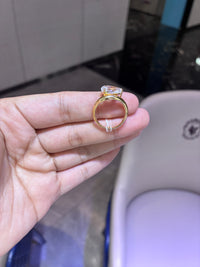 For Infinitybyray 18k yellow gold ring with 3ct Fancy yellow diamond