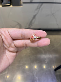 remaining balance For Shawna 14k yellow gold ring with 2ct main pink diamond without side stone
