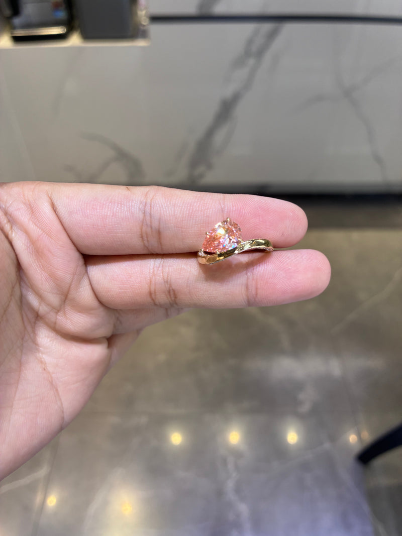 remaining balance For Shawna 14k yellow gold ring with 2ct main pink diamond without side stone