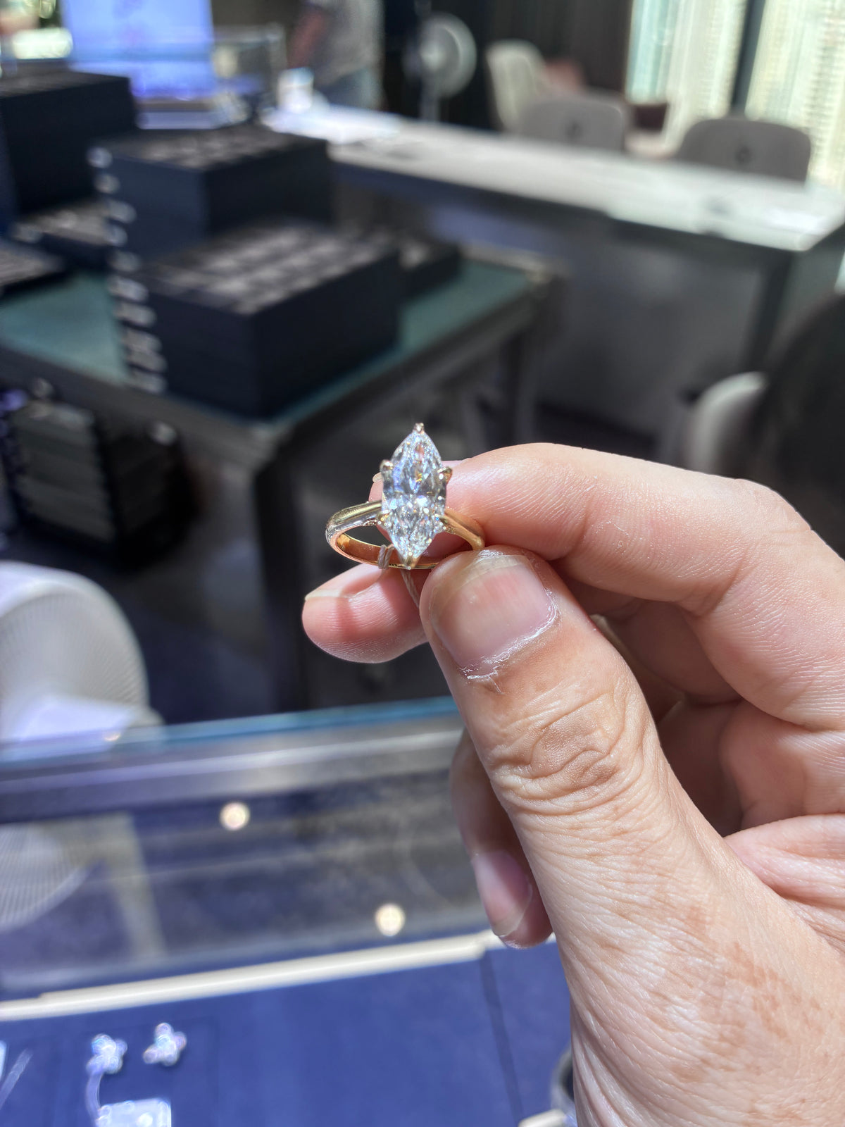 for lucho（14k yellow gold 2.5ct Marquise cut E/vvs2）
