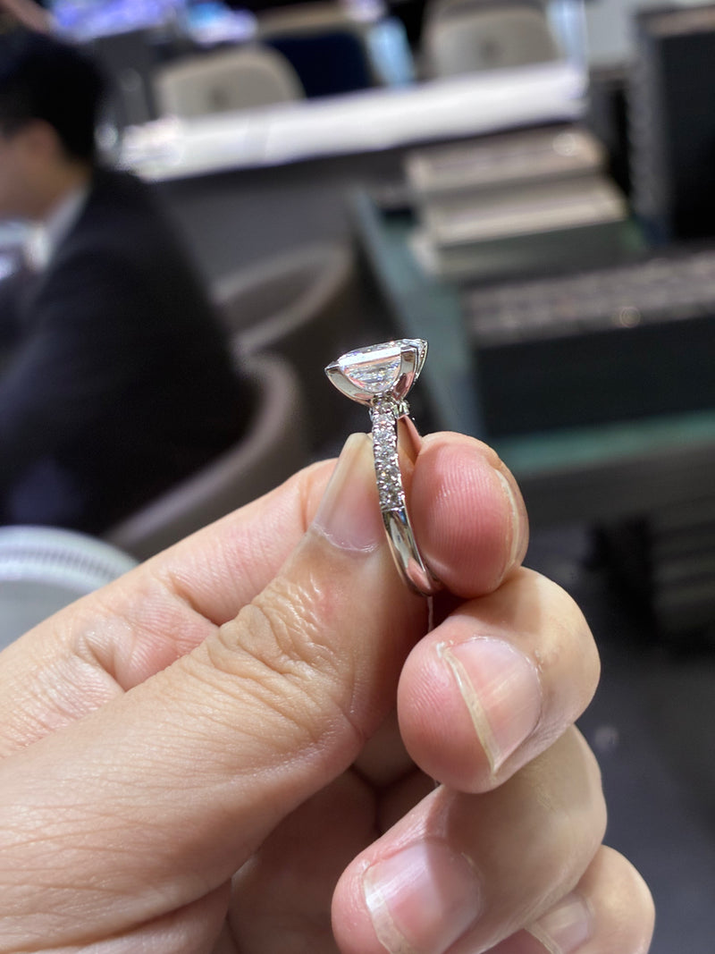 For missy custom-made（Platinum 3ct Cushion cut ring）