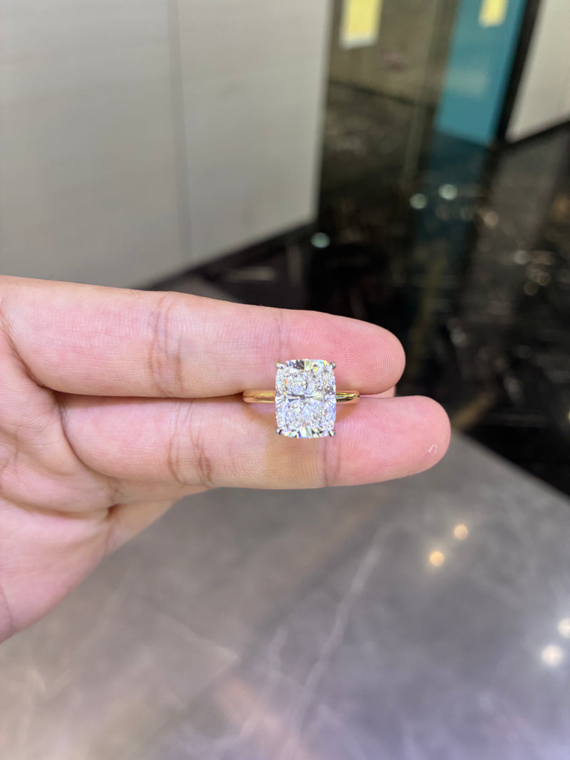 For Maddie nissani 18k yellow gold ring with 5.1ct diamond