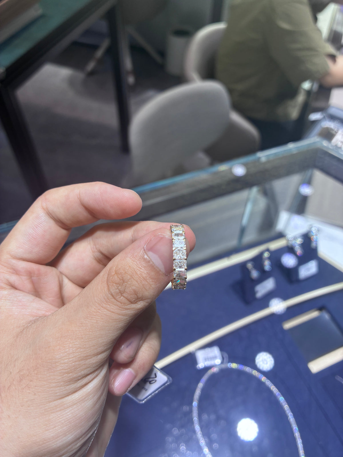 Deposit For Lara Lara platinum band with princess cut diamonds ￼