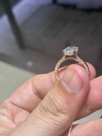 for Anna （14k yellow gold 3.05ct Old Mine Cut, D/VVS2）