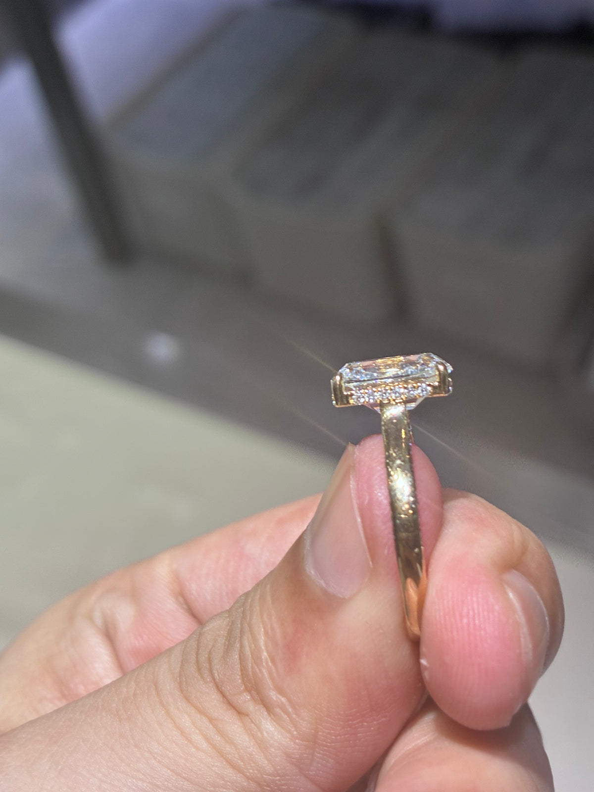for Anna （14k yellow gold 3.05ct Old Mine Cut, D/VVS2）