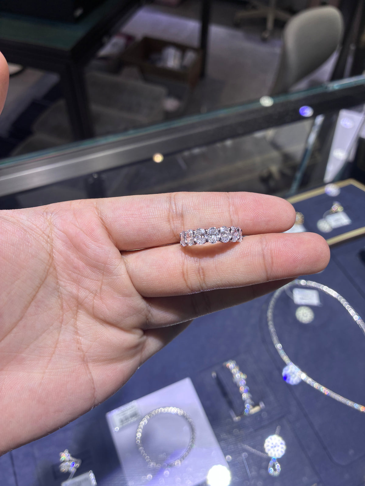 Deposit For MIA 14k white gold band with full diamonds