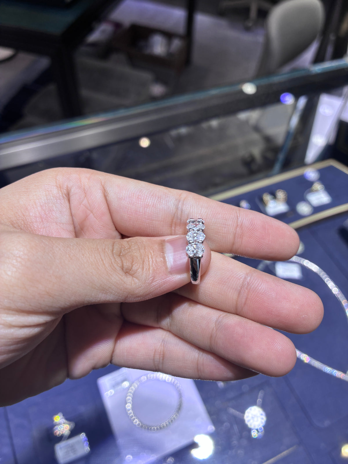 Deposit For MIA 14k white gold band with full diamonds
