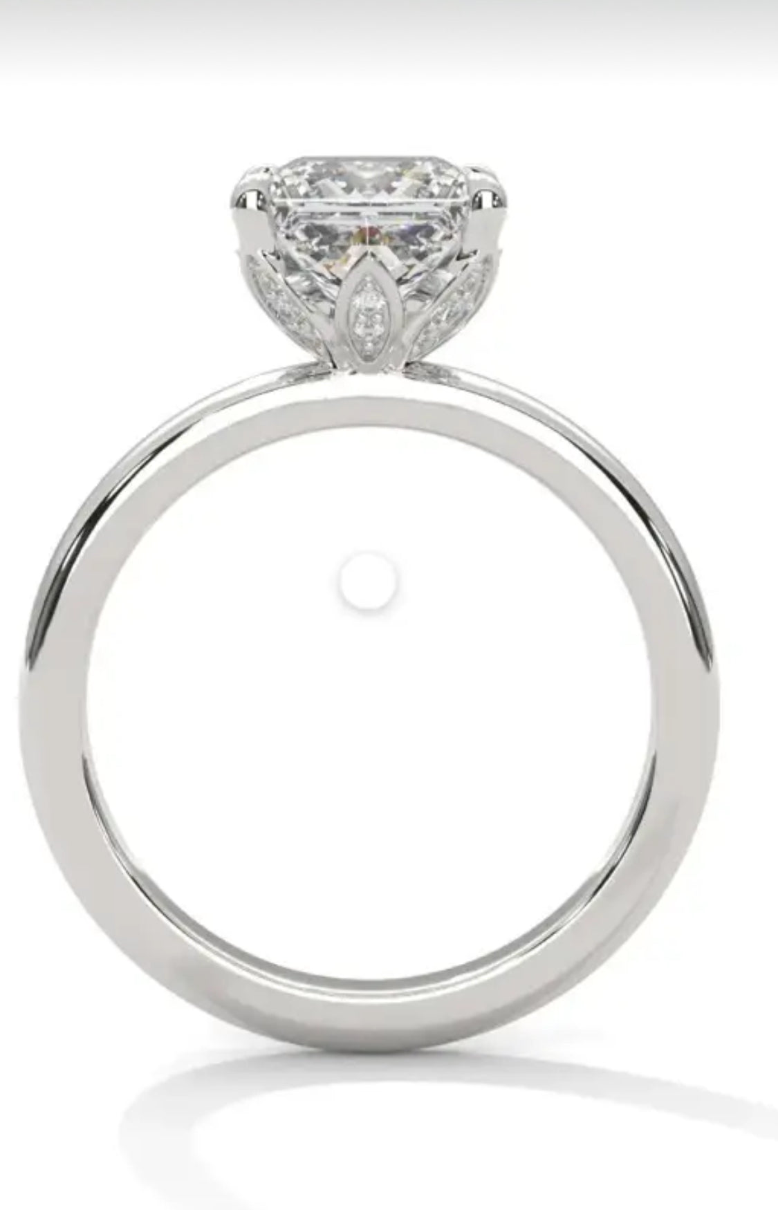 Remaining Balance For chronicallyeilleen1224,14k white gold 2ct princess cut E/VVS2 Customize