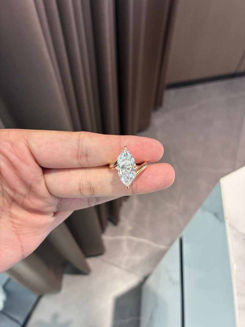 For Michelle Gasca 14k yellow gold ring with 5ct E VS1 diamond