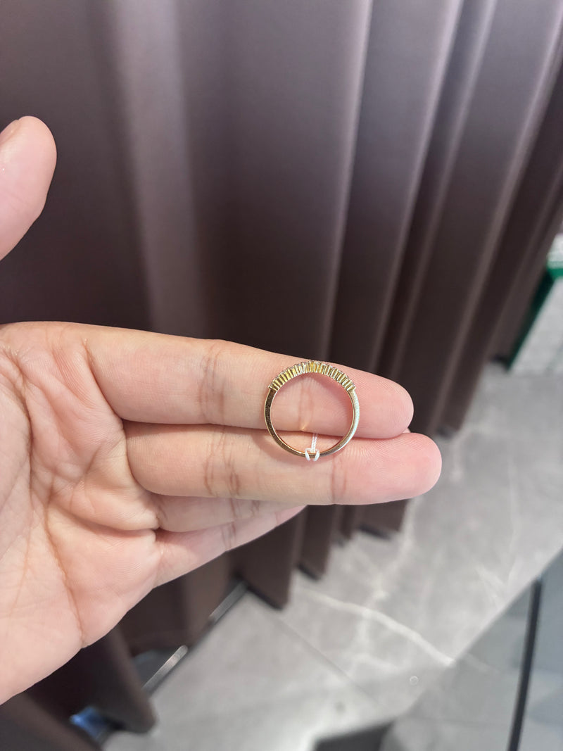 For Boss Vlad 18k yellow gold band with 0.216ct diamonds