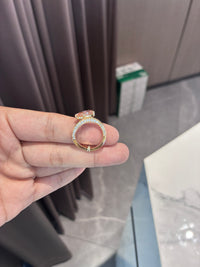 For Georgia 14k yellow gold ring with 2.29ct main pink diamond And 0.640ct side diamonds