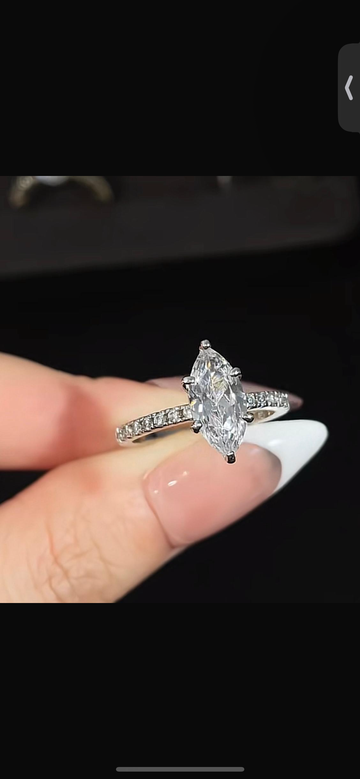 Remaining For lvy 14k E/vs1 2.5ct marquis pave design customize