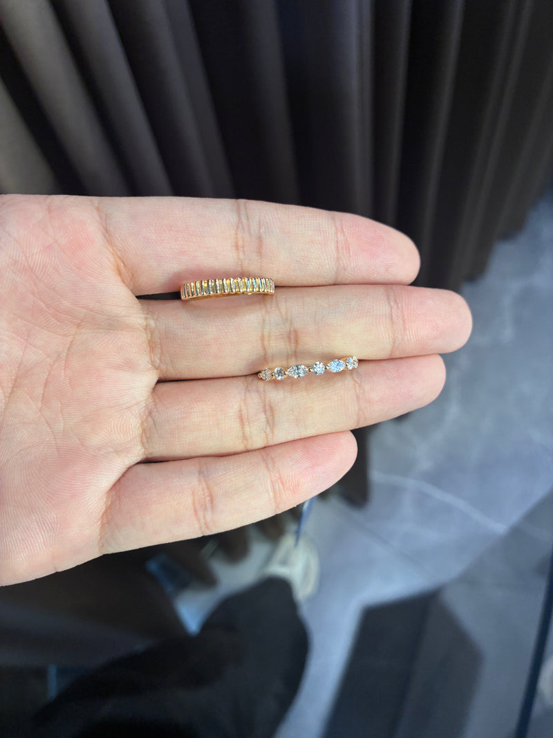 For Dawn 14k yellow gold band x2