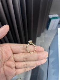 Deposit For Katy 18k yellow gold ring with 3.5ct E vvs2 main oval diamond