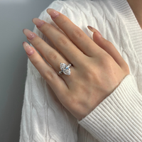 3.15-carat marquise Lab-Grown Diamond Low-Profile Ring — 18K White gold