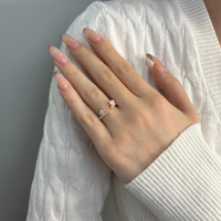 0.483 carat pear Lab-Grown Diamond Toi et Moi Ring —18K yellow gold