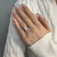 18k White Gold 3.06 Carat Radiant-Cut Hidden Halo Lab-Grown Diamond