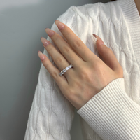 2.25 carat round Lab-Grown Diamond Ring-18K White gold