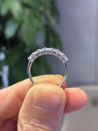 For chickmedicrn princess 7 stones ring 1.071 total carats in 14k solid white gold