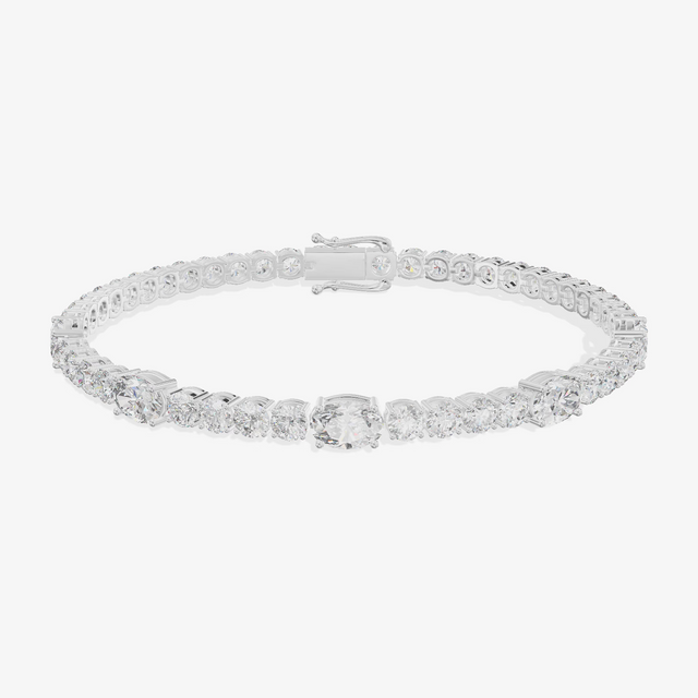 Oval Tennis Bracelet (7.45 ct. tw.) in 18K White Gold